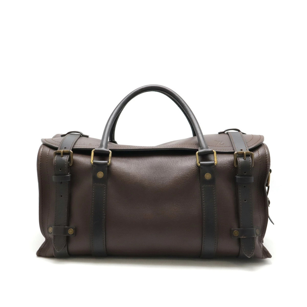 LOUIS VUITTON Utah Sac Weekend Boston Bag Travel Cafe Dark Brown Shoulder Strap